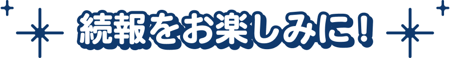 続報をお楽しみに！